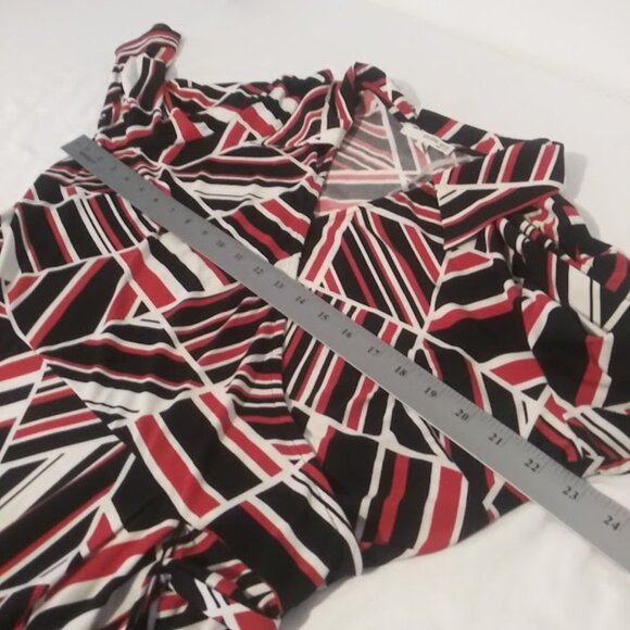 Studio One New York women's size XL red, white and black diamond dress - Picture 7 of 16